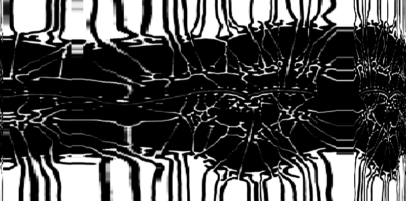 AGWRD+SS artwork generated with reaction diffusion + Slit Scan